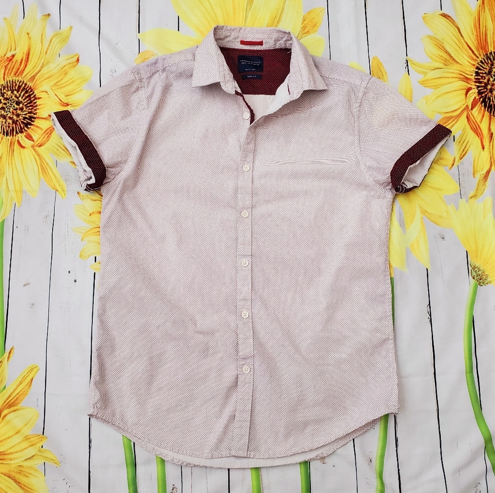 "Denim & Flower" Short Sleeve Shirt